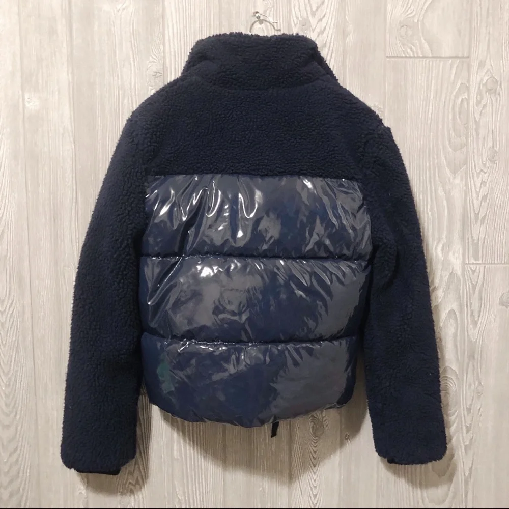 Tommy Jeans Two Tone Sherpa Gloss Puffer Jacket navy blue - Picture 5 of 7